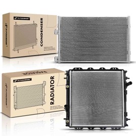 A-Premium Engine Coolant Radiator & A/C Condenser Cooling Kit Compatible with Chrysler PT Cruiser 2001-2010 2.4L, Automatic Transmission, 2-PC Set
