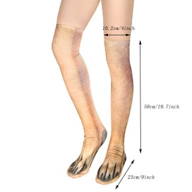 FreeNFond Funny Socks Animal Paw Knee Tube Party Stockings Gag Gifts for Christmas White Elephant Gift Exchange