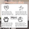 Cookie Cutters,Heart Cookie Cutter, 20-Piece Cookie Cutter, Containing Shapes Such