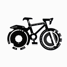 20 in 1 Bicycle Shape Multitool, Every Day Carry Pocket Tool, Multi-Functional Keychain Tool, Outdoor Portable Multitool, Multitool Card, Unique Gifts For Kids And Bike Lovers