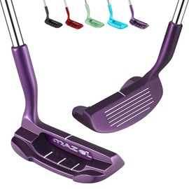 MAZEL Chipper Club Pitching Wedge for Men & Women,36/45 Degree - Save Stroke from Short Game,Right Hand (Purple, 45 Degree)