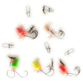 5 - Hi*Low - Pompano Rig, Surf Fishing Rig, Fishing Rigs, Double Drop Rig - Pompano, Snappers, Whiting, Drum, Spots, Etc Hand Tied w/ 30Lb Mono Line: Multi-Color Tear Floats