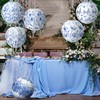 12 Pcs Blue and White Paper Lantern 8 Inch Chinoiserie