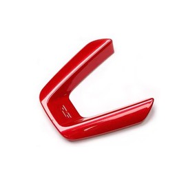 Duoles Red Sport Carbon Fiber Emblem Print Interior Steering Wheel Trim for Mazda 3 6 CX-4 CX-5 CX-9