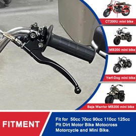 HOOUP 7/8" Dirt Bike Left Brake Clutch Handle Lever Perch for SSR110 KX65 YZ80 CRF50 XR50 DR125 KLX110 Coolster Apollo RFZ125 Tao Tao DB17 Chinese Pit Dirt Bike Coleman CT100U CT200U Mini Bike Black