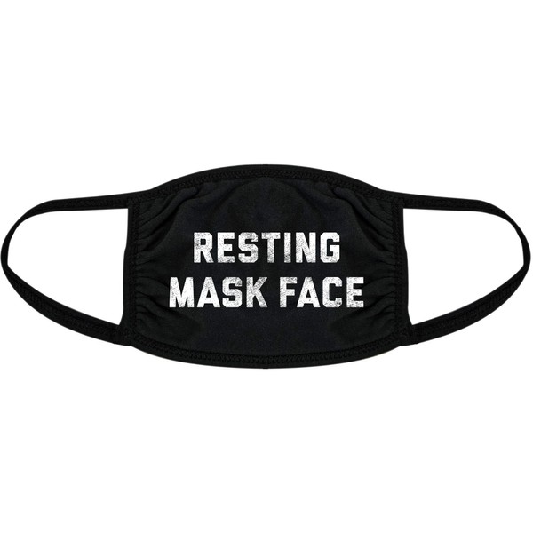 Resting Mask Face Face Mask Funny Bitch Face Graphic Novelty Nose And Mouth Covering Crazy Dog Novelty Masks With Introvert Sayings Soft Comfortable Funny Mask Black 1 Pack