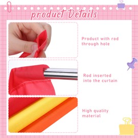 Breling 6 Pcs Rainbow School Classroom Curtains with Motivational Positive Words Colorful Back to Classroom Curtains Drapes Rainbow Decor for Kindergarten Primary School Playroom, 36 x 24 Inch