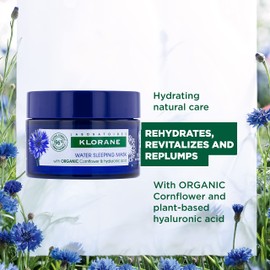 Klorane Klorane- Hydrating Night Mask With Organic Cornflower & Hyaluronic Acid - All Skin Types, Face And Eyes - 50ml