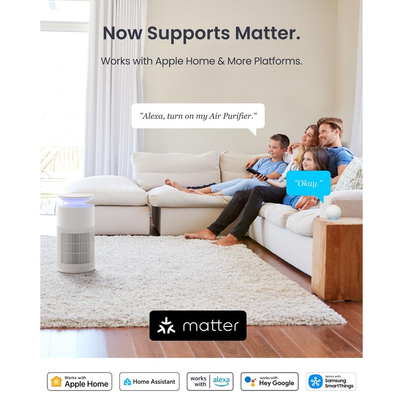 SwitchBot Air Purifiers for Home Large Room with Matter Up