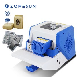 ZONESUN ZS-GLF1P Semi Automatic Small Table Top Food Plastic Bag Continuous Heat Roller Sealing Machinemax speed: 5 m/min, power: 80W, model number: ZS-GLF1P 110V Blue