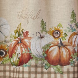 SKL Home Harvest Autumn Pumpkins Valance, 58" x 13", Natural