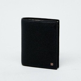 Daks (신세계강남점)DBWA2F852 ALEX 블랙 미니  로고 가죽 중지갑 (DBW A2F852) ALEX Black Mini Logo Leather Wallet
