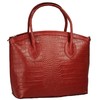 Cluty Genuine Leather Women's Handbag, Made in Italy, Crocodile Shoulder