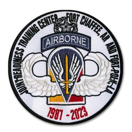 Bayonet Design - JRTC (Joint Readiness Training Center) Embroidered Patch (4 1/2") - Wax Backing - Fort Polk - Fort Chaffee - Infantry Training - Airborne