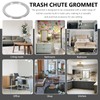 JECOMPRIS Round Countertop Working Top Flush Built-in Waste Trash Chute