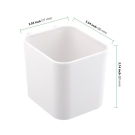 HAKZEON 4 Pack White Hanging Cup Holders, Plastic Pegboard Storage Cups, Hanging Storage Basket, Rolling Cart Organizer Accessories, Hanging Container for Kitchen Office Craft Room