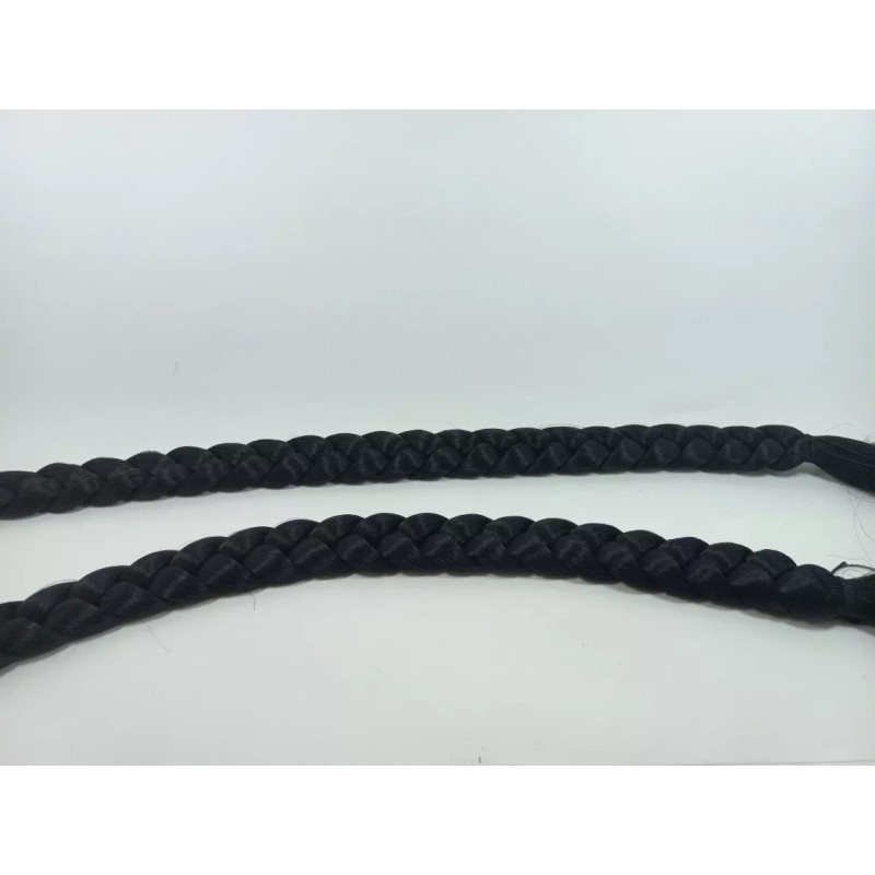 Bootleg Par De Trenzas Cabello Sintético 55 Cm Color Negro