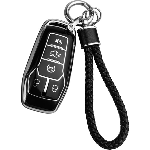 JOYEAR for Ford Keychain with Key Fob Cover Compatible with