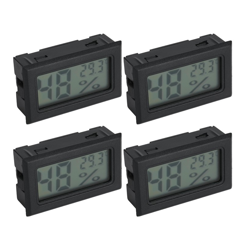 4PCS Mini Embedded Digital Temperature Humidity Meters Gauge Indoor Thermometer