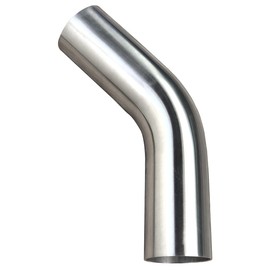 KOTVTM 1.5" (38mm) OD 45 Degree Aluminum Elbow Pipe Intercooler Pipe Air Intake Tube, 1.5D Radius, Aluminum Alloy Tube High polished (45 Degree, OD 1.5" (38mm))