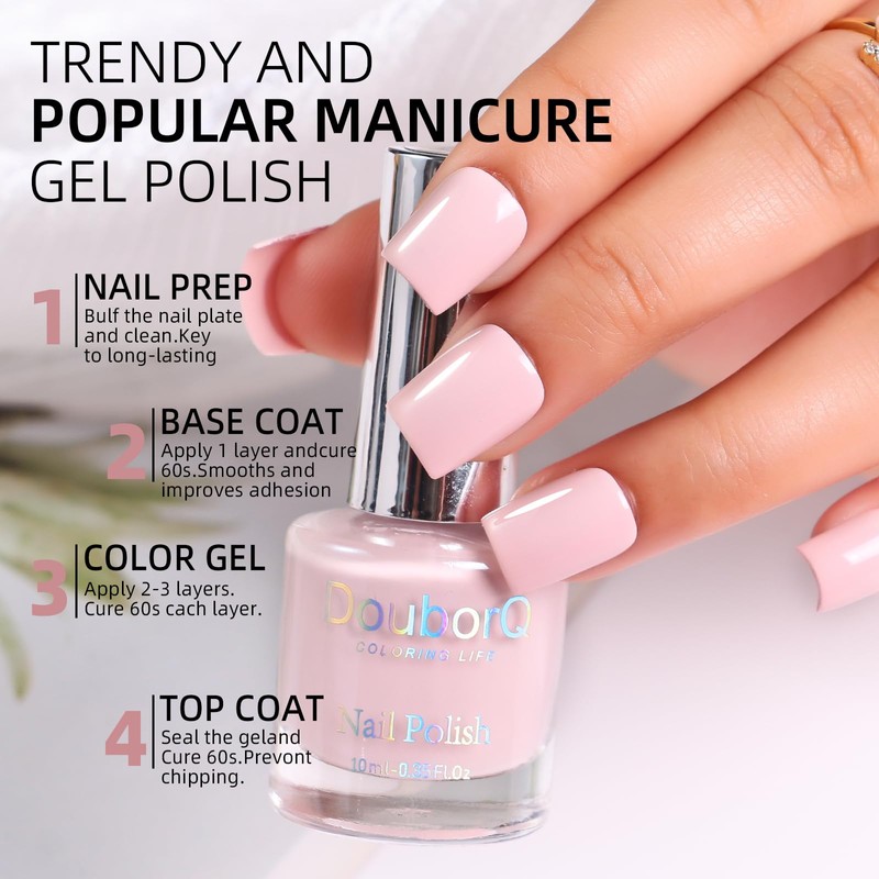 DouborQ Nail Polish Long-lasting Nail Art Varnish (22, 0.35 Fl