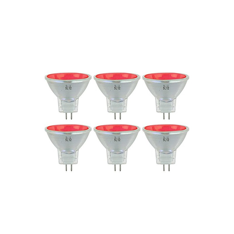 Sunlite 40770-SU 20MR11/SP/12V/R Color MR11 10° Narrow Spot Halogen Lamps,