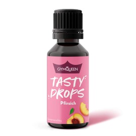 GymQueen Tasty Drops, Peach, Flavour Drops without Calories, 30 ml