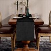 SEASHORE TREE Black Table Runner Velvet Machine Washable Kitchen Dining