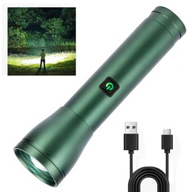 Sogidon Flashlights High Lumens Rechargeable, 1,000,000 Lumens Super Bright LED Tactical Handheld Flash Light with 3 Modes, USB C, Zoomable Beam, IP76 Waterproof