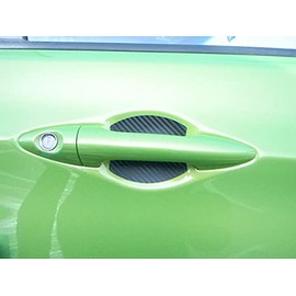 Carbon Fiber Car Door Handle Scratch Guard Protector Self Adhesive Film 4 pcs Universal Fit USA