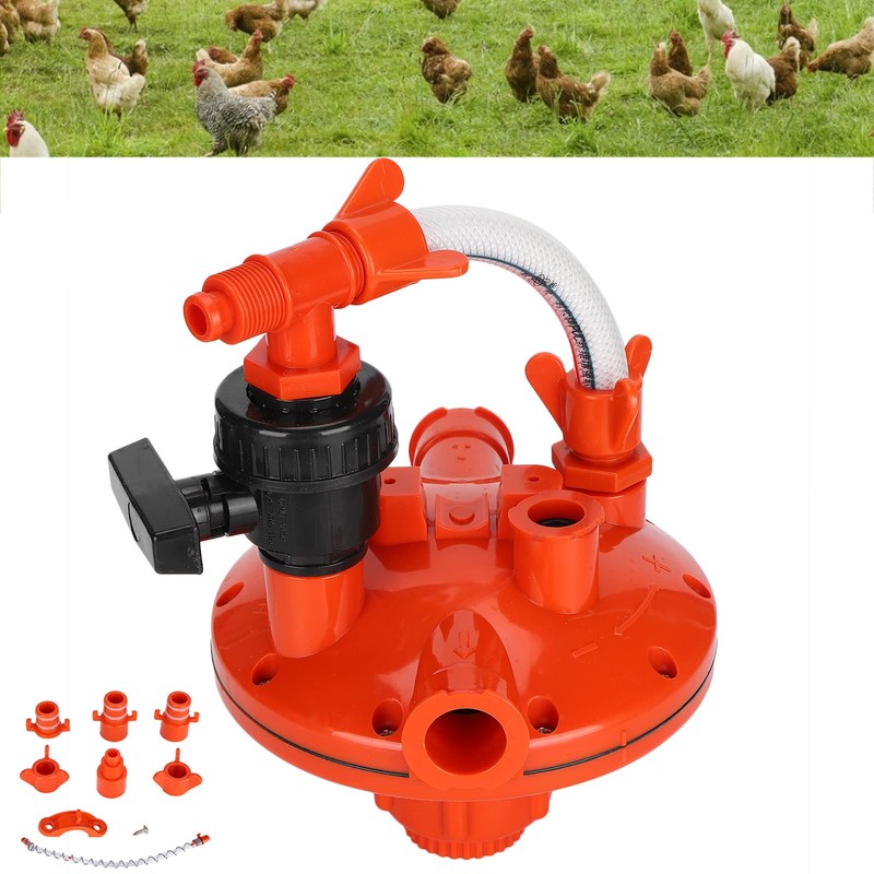 Chicken Water Dispenser Pressure Regulator, 2 Way Recoil Pressure Regulator