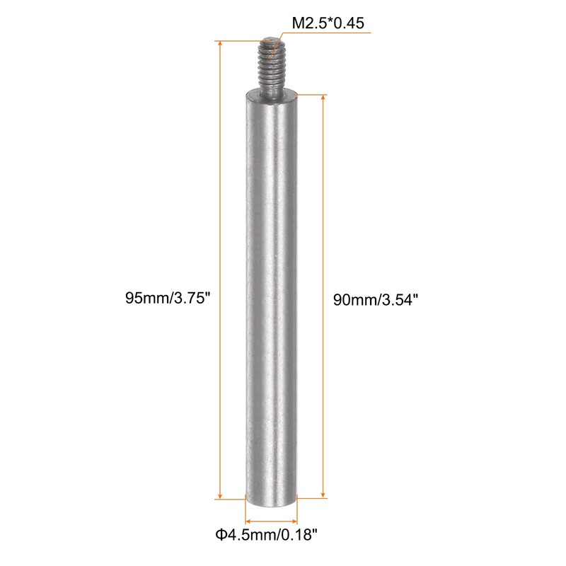 sourcing map 2pcs Dial Digital Indicator Extension Stem Rod 90mm
