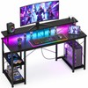 ODK 48 inch Gaming Desk with LED Lights & Power