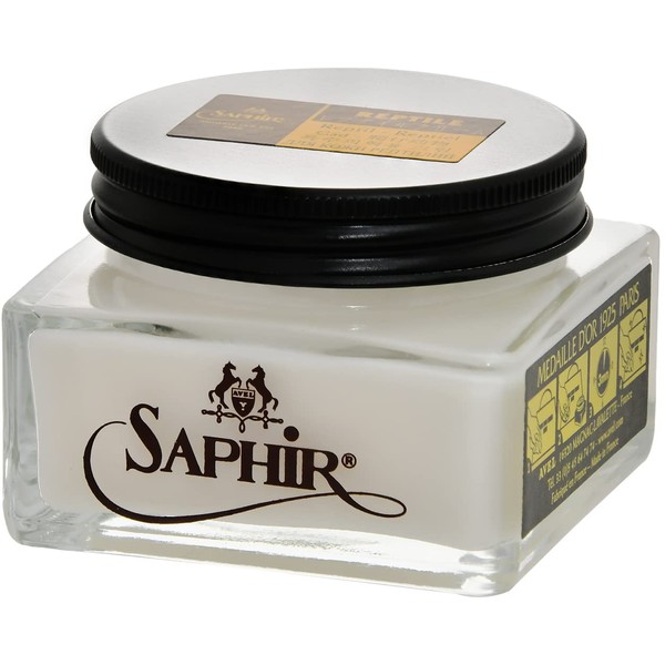 Saphir Noir Reptile Cream for Exotic Leather, Moisturizing, Glossy, and Protection, 2.5 fl oz (75 ml), Reptile Leather, Shoe Polishing, Bag, Care, Men's, Multicolor