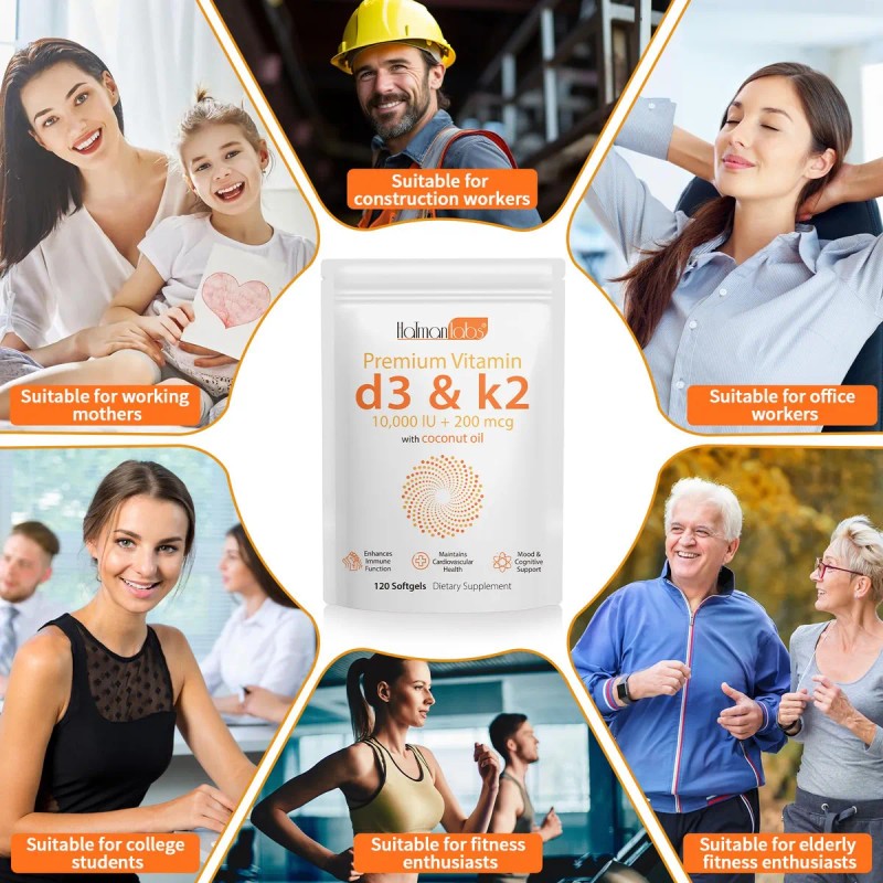 Tooffi Vitamina D3 K2 10000ui 200mcg 120 Softgels