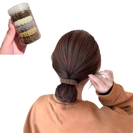 Hair Rubber Hair Rubber Set of 6 No Trace Hair Elastic Bundled Hair Rubber Diameter 2.4 inches (6 cm) Contracted Plain High Elasticity Elegant Hair Accessory Hair Closure Gentle on Hair Bun Ponytail