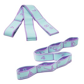 GUTERTOP Pack of 2 Yoga Stretching Bands, Gymnastics Band, Elastic, Stretch Band with Loops for Pilates, Fitness, Stretching Training