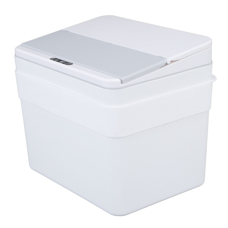 8L Bathroom Trash Can with Lid Automatic Garbage Can USB