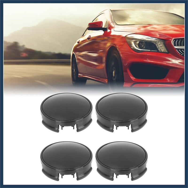 INFINAUTO 4 Pcs 62mm 4 Lugs Black Car Wheel Center
