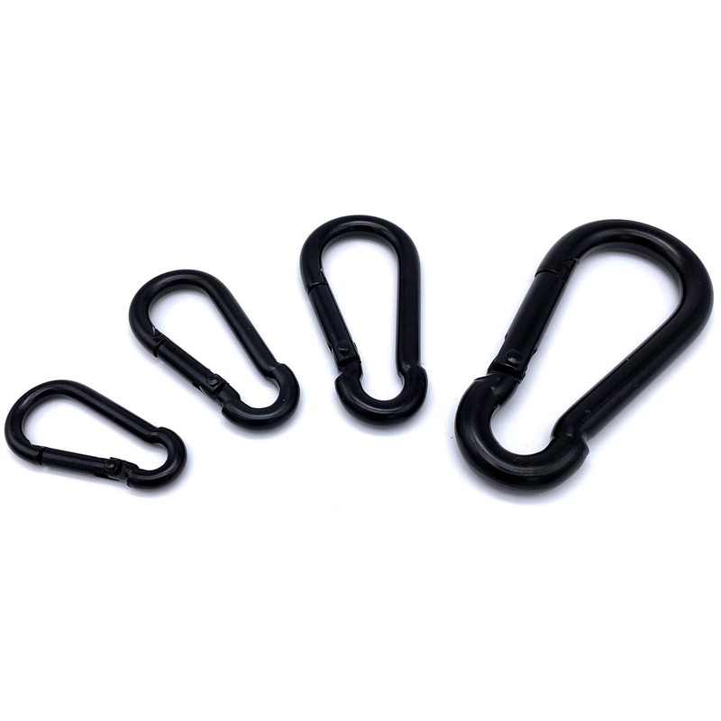 Pack of 5 Fire brigade snap hooks, painted black, load