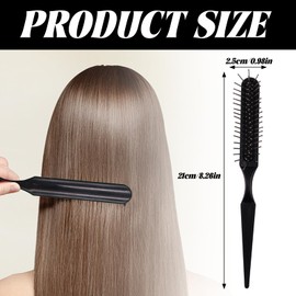 3Pcs Pointed Tail Professional Tail Hair Brush Lightweight Convenient Wig Wire Brush Portable Steel Brush Wig Comb for Wig Hair Extension