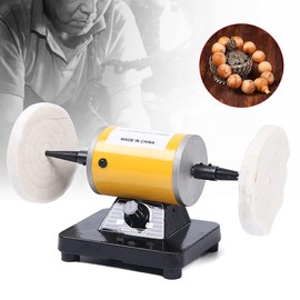 LYNICESHOP Jewelry Polisher, 110V Bench Lathe Polishing Machine Buffing Motor Jewelry Polisher Variable Speed Lathe Buffing Machine Bench Grinder Polishing Machine for Jewelry, Wood, Metal, Jade