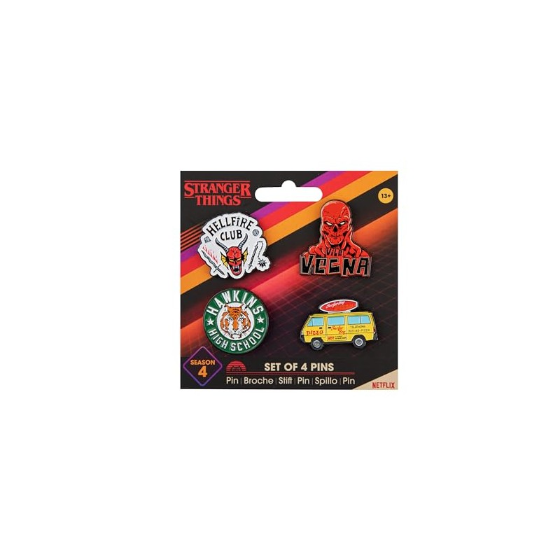 Cinereplicas Stranger Things - Set of 4 Pins Stranger Things