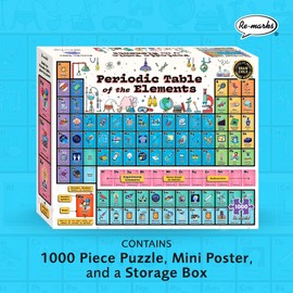 Re-Marks Periodic Table Jigsaw Puzzle, 1000-Piece Puzzle for All Ages, Science Jigsaw Puzzle
