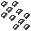 Y8HM 10 Pcs Tactical Multipurpose Thick Plastic D-Ring Locking Hanging