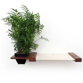 Catastrophic Creations Cat Planter Lounge Cat Hammock — 25-Inch Brown/Natural Canvas— Cat Wall Shelf— Cat Wall Furniture — Cat Climbing Shelves — Cat Floating Shelves — Cat Wall Hammock