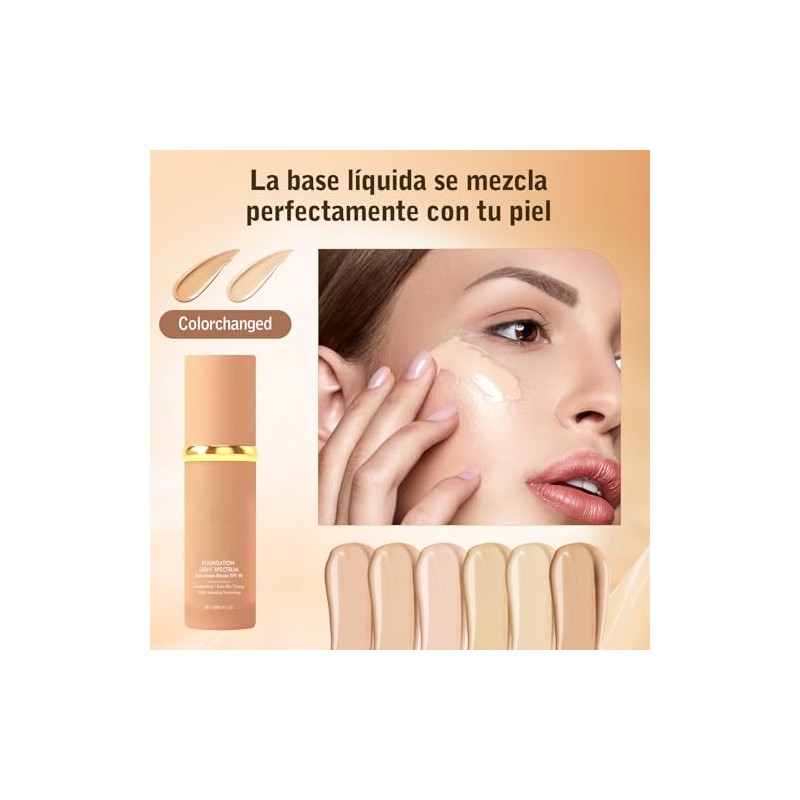 1PC Biomimic Foundation 4 In 1, base de maquillaje alta