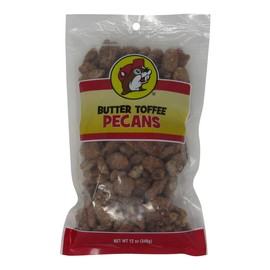 Buc-ees Butter Toffee Pecans in a Resealable Bag, 12 Ounces
