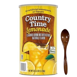 Candy Freezer CountryTime Lemonade Powdered Drink Mix 1 Canister, 82.5 oz Includes Easy Measuring Scoop and Wooden Spoon