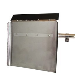 GaeaAuto 24"x24" Stainless Steel Quarter Fender Set Mud Flap Hangers with Single Bolt Mounting Brackets fit for Semi Truck, 2PCS